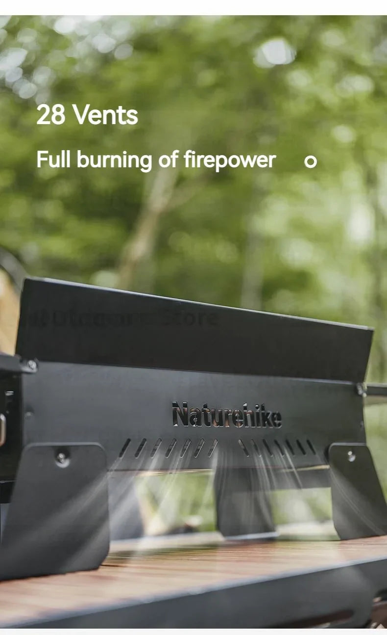 Naturehike Folding Desktop Grill Outdoor Portable Lightweight Barbecue BBQ Stove Burner Charcoal Grill Easy To Disassemble And Wash Camping Hiking