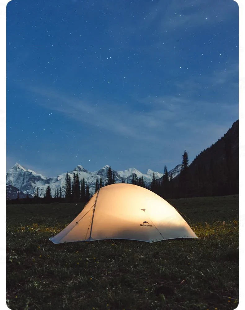 Naturehike Cloud Up UL Tent Portable Ultralight 1-2 Persons Single Double Streamlined Design 15D Nylon Waterproof Camping Backpacking Hiking Tent With Mat
