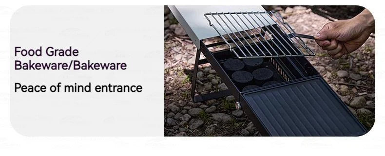 Naturehike Folding Barbecue Table Grill Box Portable Lightweight Multifunctional Foldable Black White BBQ Grill Rack Stove Table Supply Camping