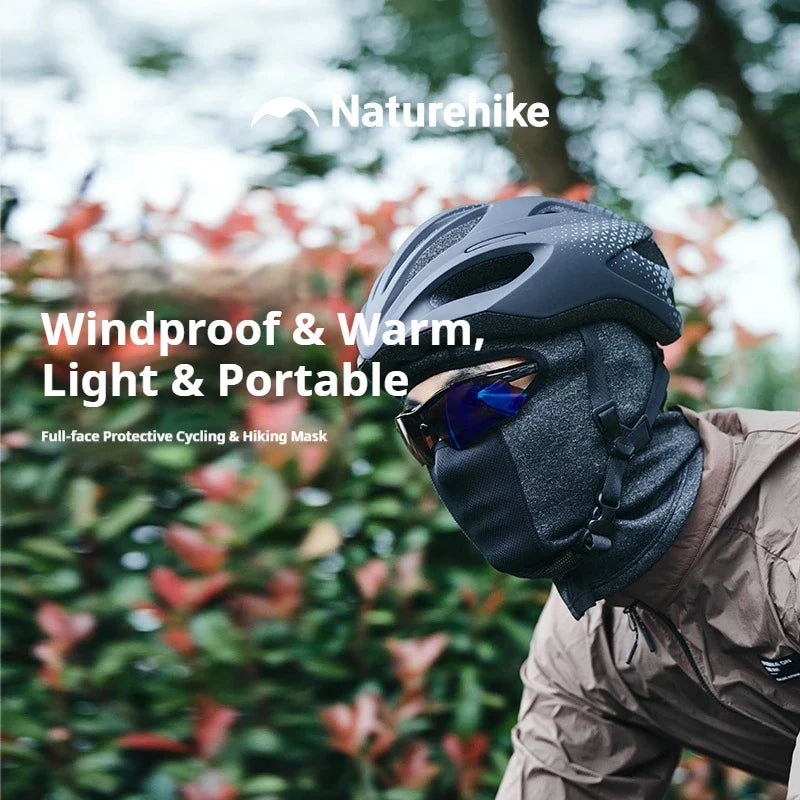 Naturehike Outdoor Cycling Face Mask Compact Riding Cap Fit Adapts Full Face Mask Balaclava Hat Scarf Hood -5-10°C Warm Breathable Windproof Hiking