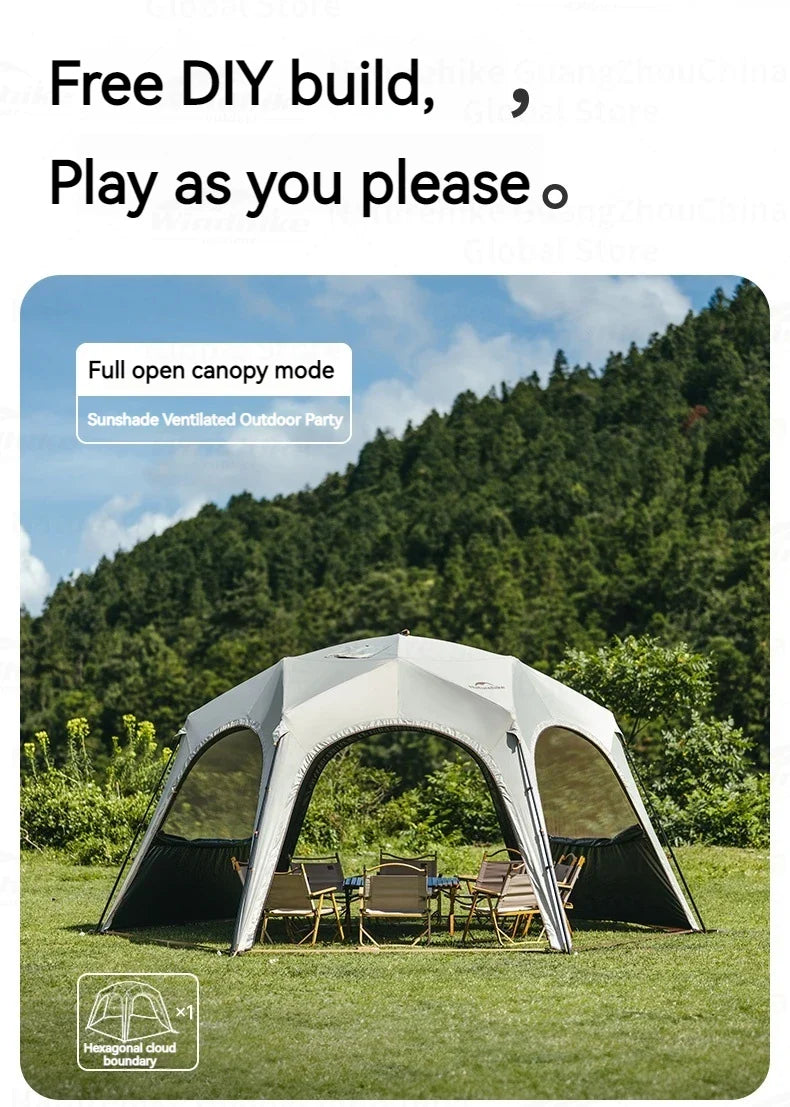 us zelt hexagonal Naturehike CLOUD WORLD Series Hexagon Dome Modular Automatic Tent – EZcamp Outdoorhub QC Branch