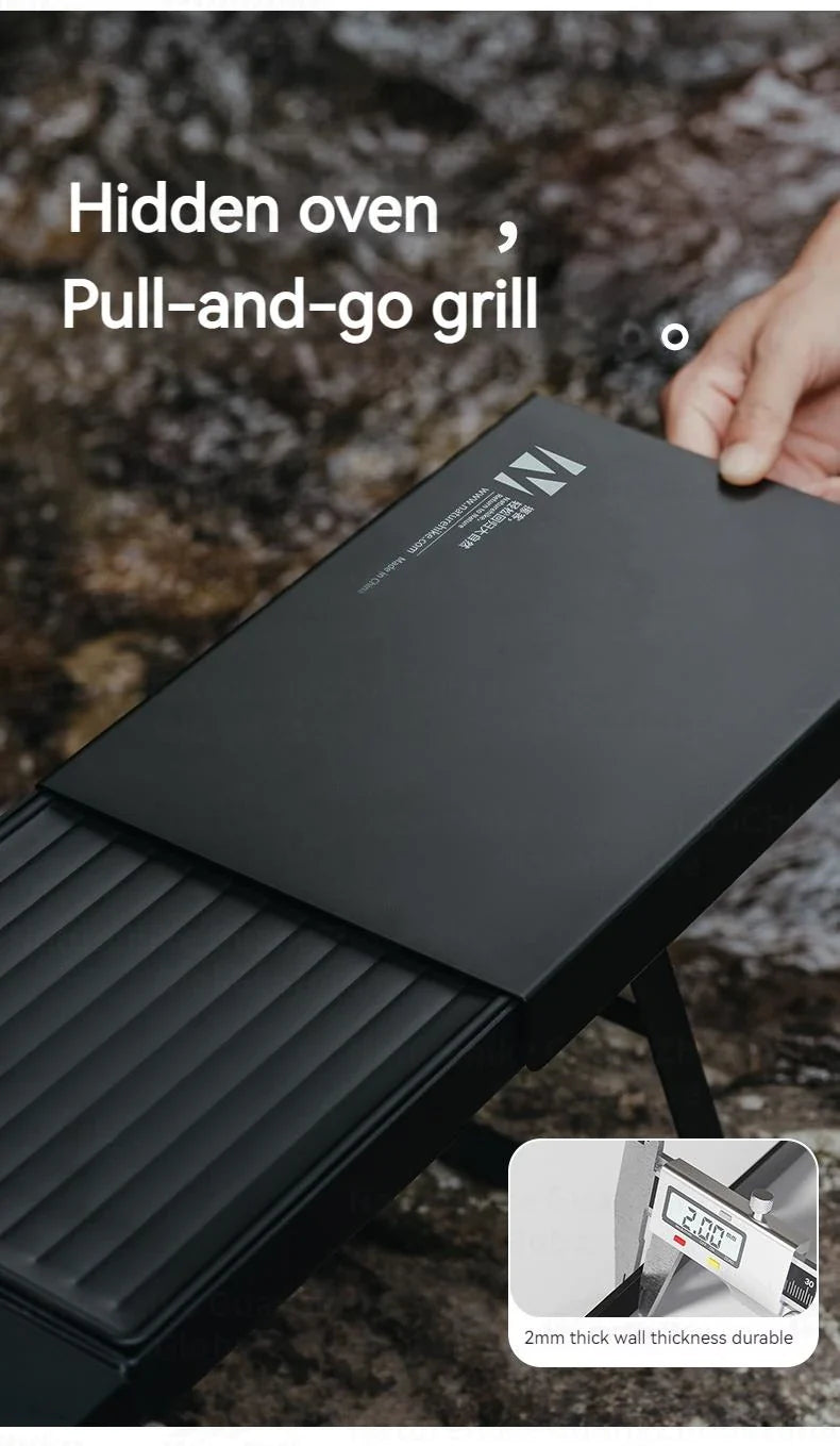 Naturehike Folding Barbecue Table Grill Box Portable Lightweight Multifunctional Foldable Black White BBQ Grill Rack Stove Table Supply Camping