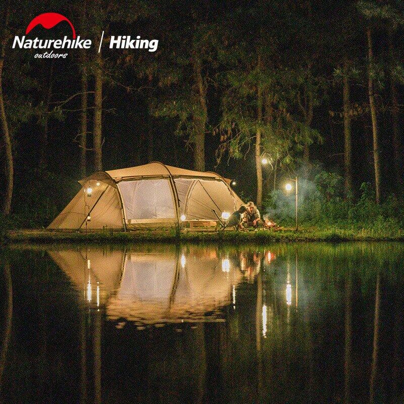 Naturehike ARIES Series ALPHA Outdoor Tunnel Type Camping Glamping Tent PU2000mm 4 to 6 Person Family Tent One Bedroom One Living Room 4 Seasons