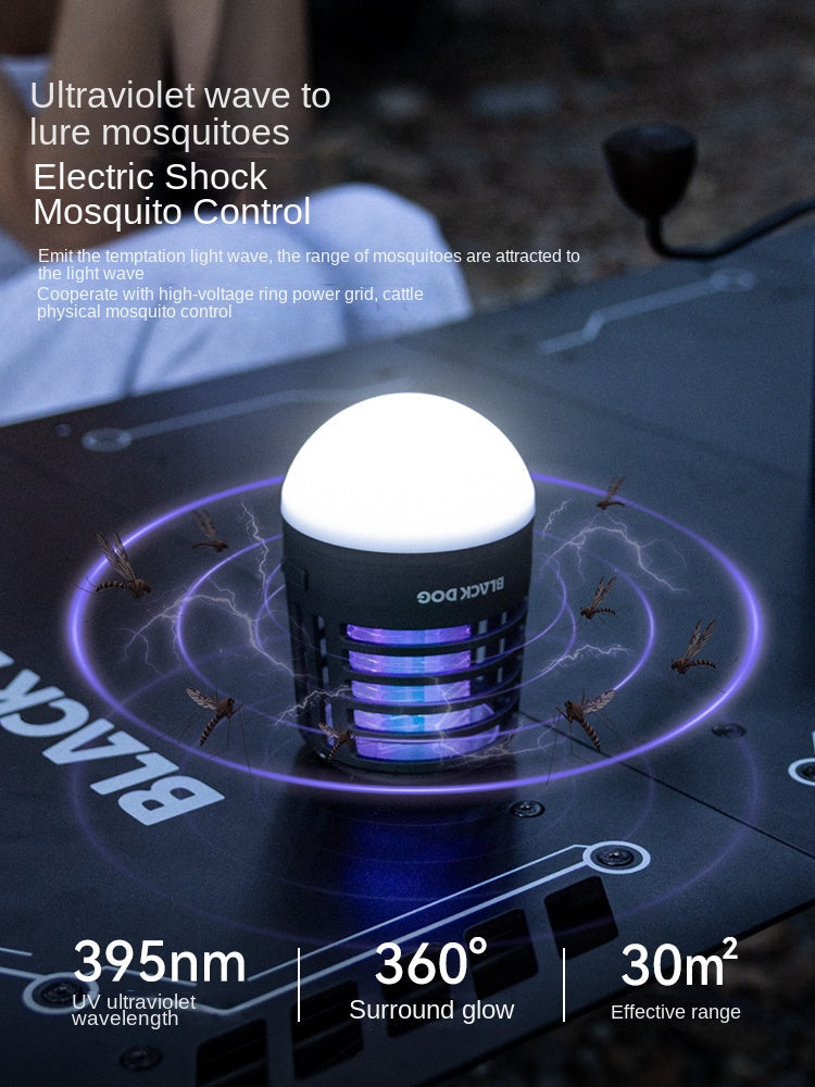 Blackdog FIREFLY Black Insect Lantern Multipurpose Anti Mosquito UV Lamp LED Light USB Charging 2000mAh Up To 30H Working Time For Space Up To 30m² Waterproof
