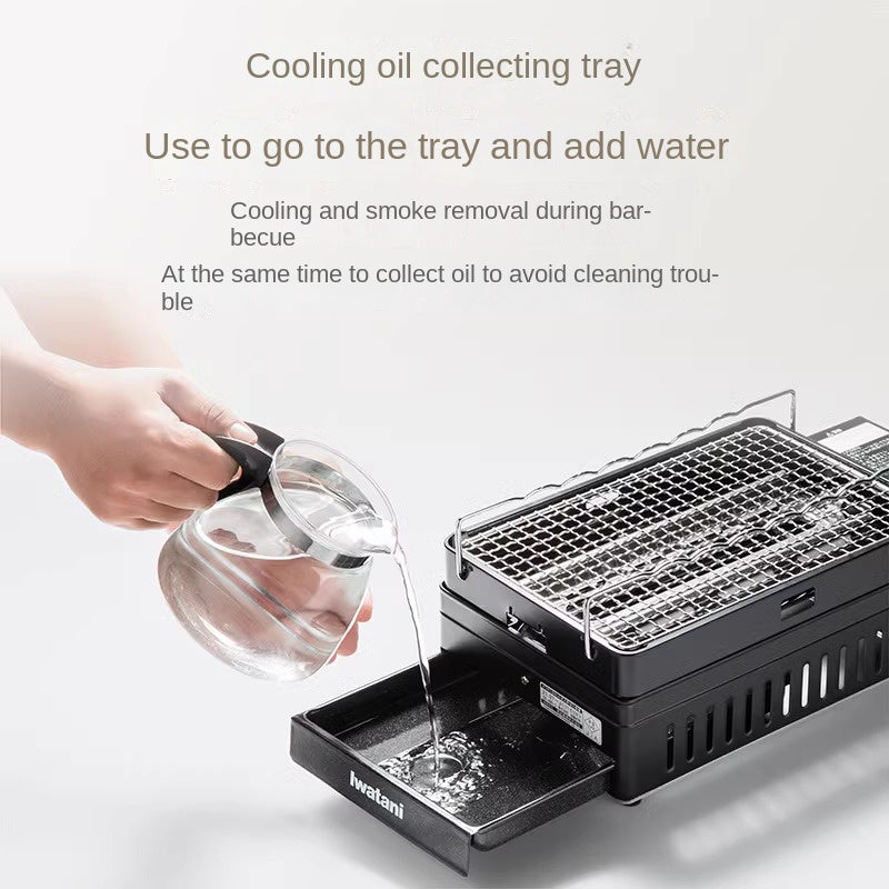 Iwatani ABURIYA II Grill Stove Portable Lightweight Butane Canister Cassette Stove Grill 2.3kw Firepower Charcoal-less Outdoor Camping Travel Griller