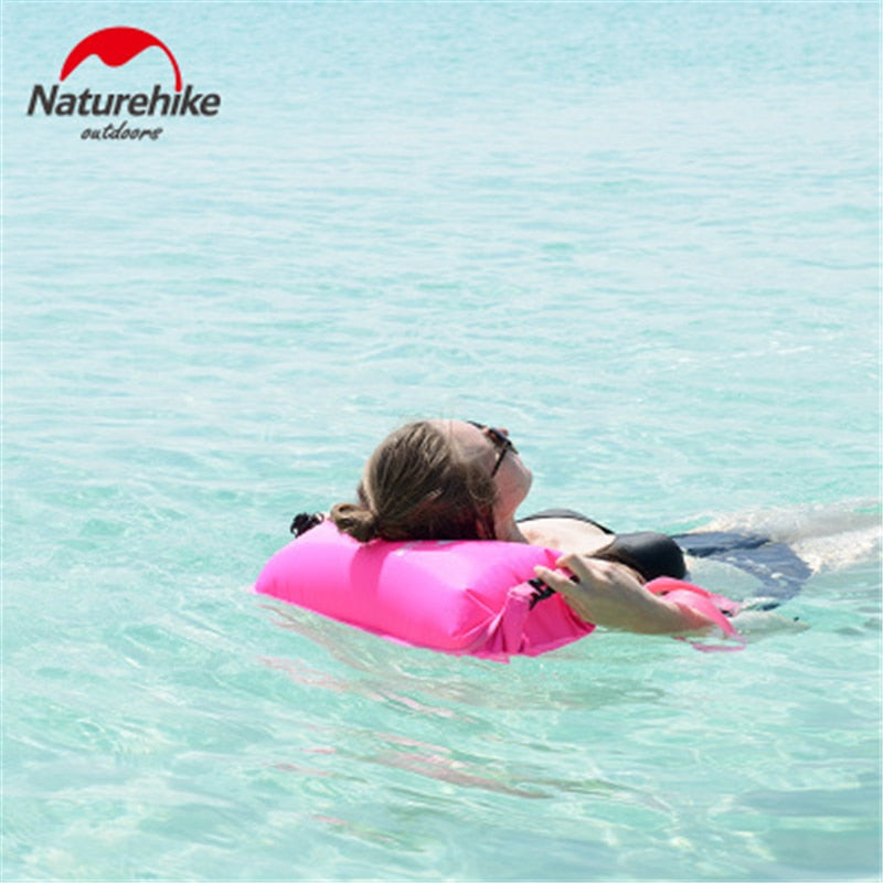 Naturehike Inflatable Waterproof Aqua Dry Bag 18-28L Capacity Floating Swimming Air Inflatable Storage Bag Nylon PVC Material Outdoor Beach Camping