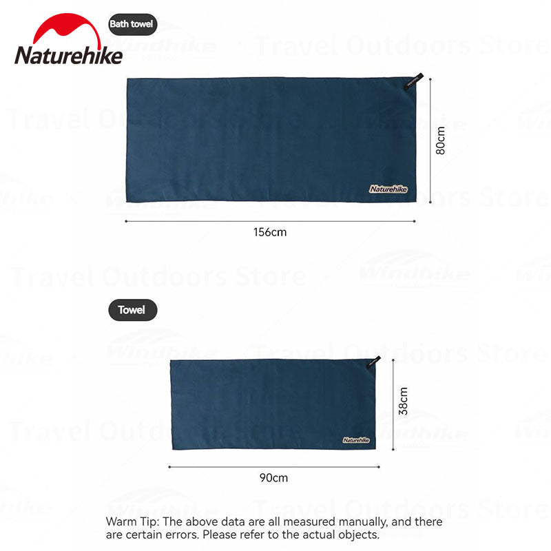 Naturehike Quick Drying Bath Towel Portable Ultralight Fast Dry Microfiber Camping Beach Travel Absorbent Antibacterial Hand Face Towel Heavy Duty