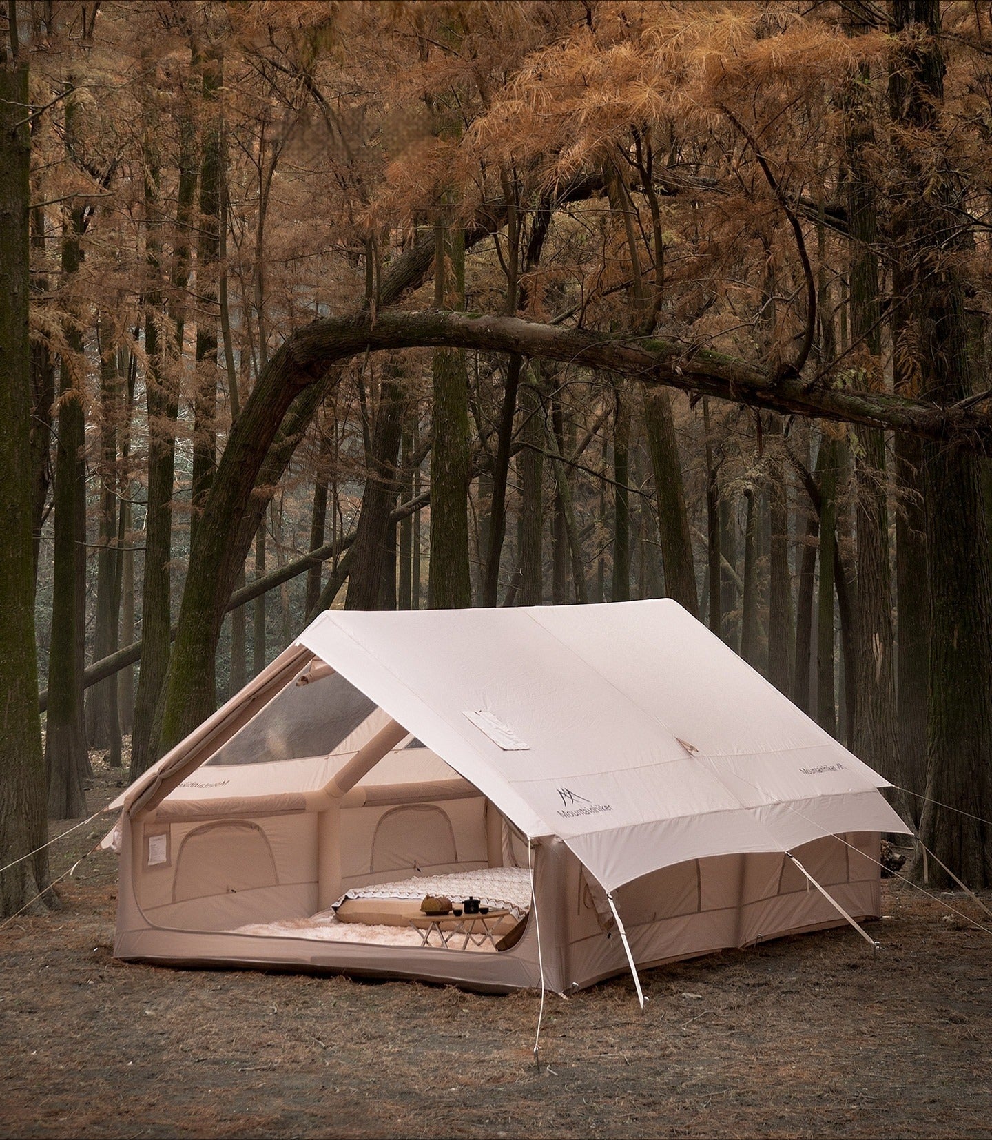 Mountainhiker STARRY SKY AIR 12 Inflatable Tent 5-8 Persons Panoramic Sunroof Large 12m² Interior Space 4 Sided Breathable Windows Waterproof Outdoor