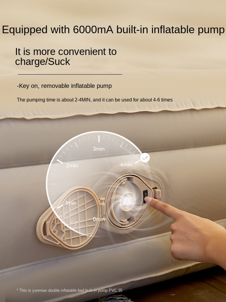 Mobi Garden Automatic Inflatable Mattress Outdoor Integrated Self-Inflating Tent  Sleeping Heightened Air Cushion Bed Pad Built-in Electric Pump