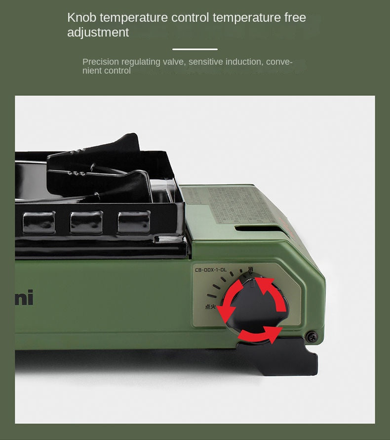 Iwatani Tough Maru Jr. Outdoor Stove Portable Butane Canister Cassette Stove With Double Integrated Windshield And Storage Case