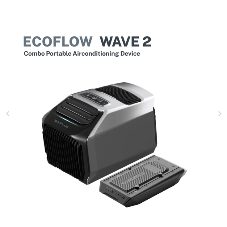 EcoFlow WAVE 2 Portable Air Conditioner 2-in-1 Fast Cooling & Heating Battery & Solar Compatible Quiet Operation Eco-Friendly Multiple Charging Option