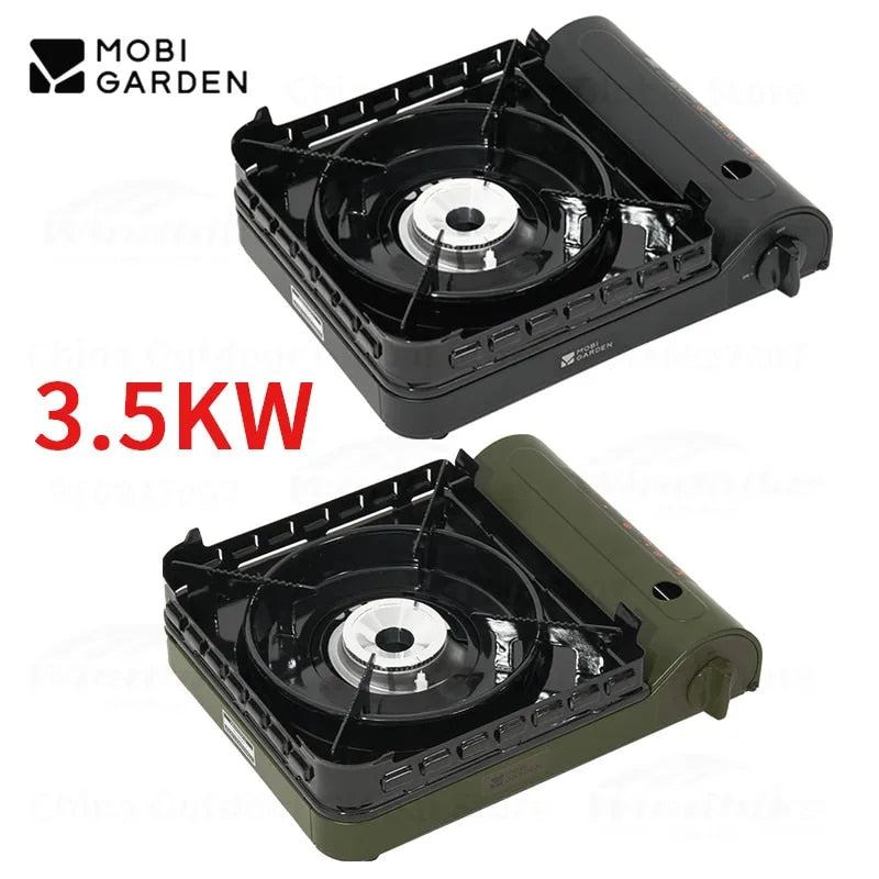 Mobi Garden MeiYan Large Butane Stove Camping Mini 3.5KW Firepower with Built-in Windshield Standard Gas Fuel Nozzle Type Canister Cassette Burner