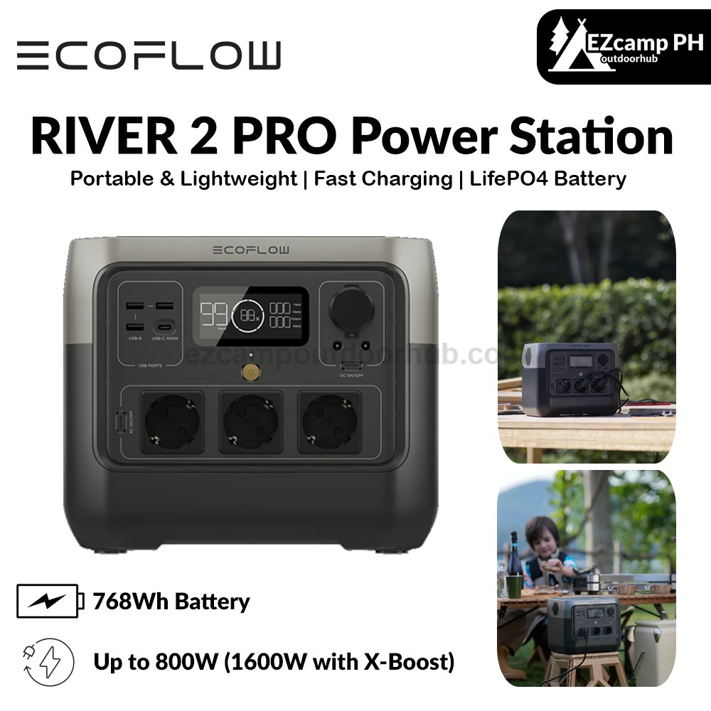 EcoFlow RIVER 2 Pro Power Station Charging In 70 Minutes 800W Up To 1600W With X-Boost Power Emergency Power Source Battery Backup Energy Storage