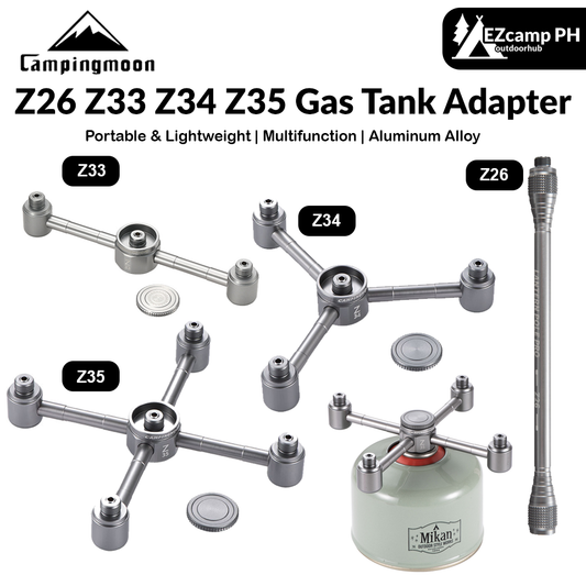 CAMPINGMOON Z26 Z33 Z34 Z35 Gas Tank Adapter Connector Extension 3 4 5 Pins Splitter Lamp Lantern Light Adaptor For Screw Type Butane Fuel Canister