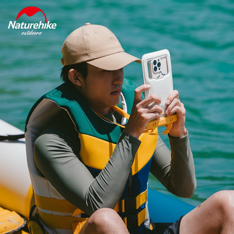 Naturehike Aqua Sealed Waterproof Smartphone Bag 50m Deep Touch Screen Hanging Neck Buoyancy Storage Dry Bag Cellphone Case Cover PVC Film Protective