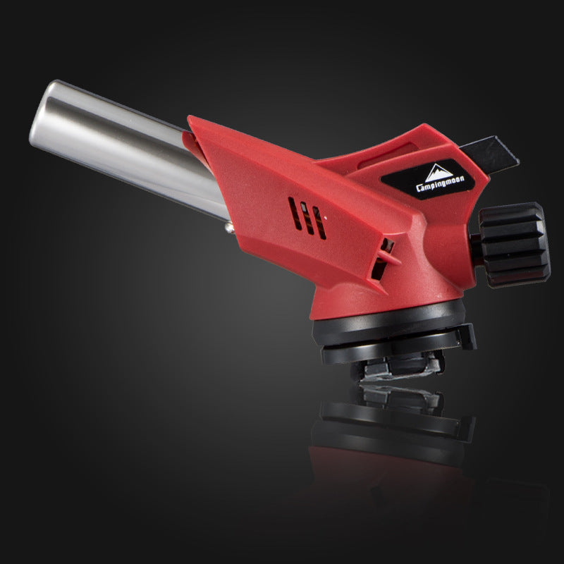 CAMPINGMOON MT-2915 Gas Butane Blow Torch Flame Gun Set With Electronic Ignition Copper Stainless Steel Nozzle Type Fuel Canister High Power Burner