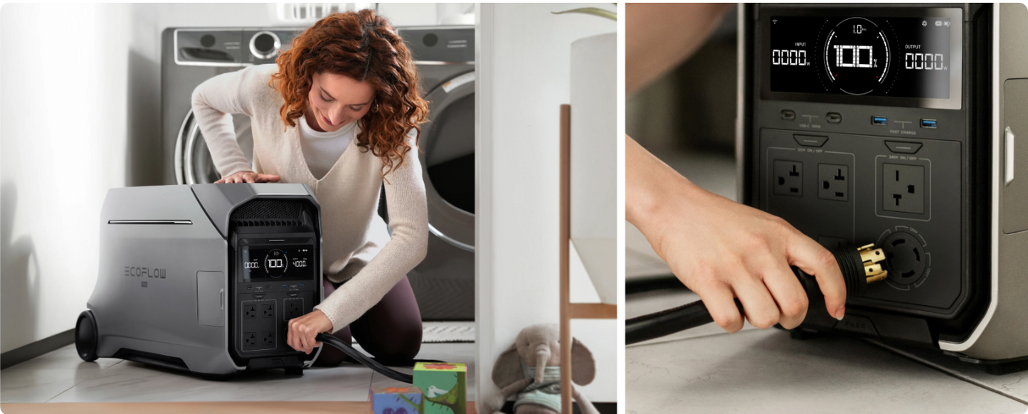 EcoFlow Delta Pro 3 Power Station Portable Home Battery Backup Charging 80% In 1 Hour 4000W Up To 6000W With X-Boost Battery Backup Energy Storage