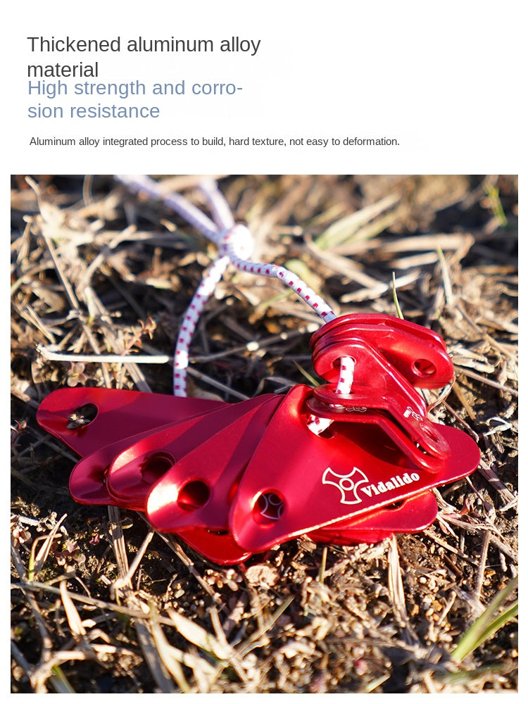 Vidalido Wind Rope Buckle Tensioner Portable Ultralight Tension Adjuster Guy Lines Anti-Slip Plate Outdoor Camping Tent Tarp Canopy Awning Accessories