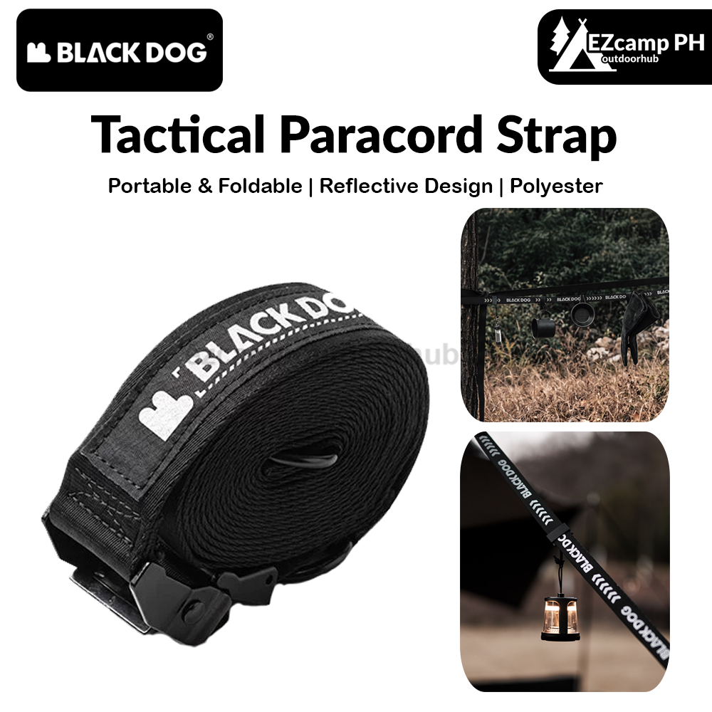 BLACKDOG Tactical Paracord Strap Portable Lightweight Foldable Multi-functional Adjustable Wind Rope Tensioners Lanyards Outdoor Camping Tent Canopy Accessories
