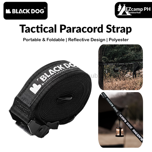 BLACKDOG Tactical Paracord Strap Portable Lightweight Foldable Multi-functional Adjustable Wind Rope Tensioners Lanyards Outdoor Camping Tent Canopy Accessories