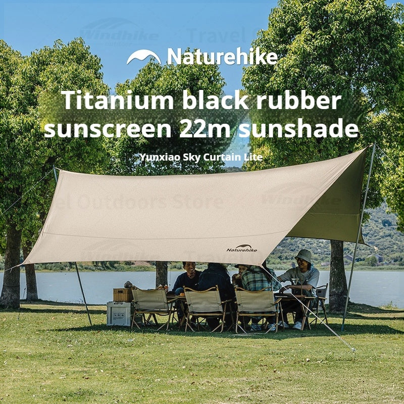 Naturehike CLOUD SKY Camping Tarp Windproof Sunshade Sun Shelter Awning Tent Shade Beach Tourist Canopy Awning 150D Waterproof Outdoor Camping Gear