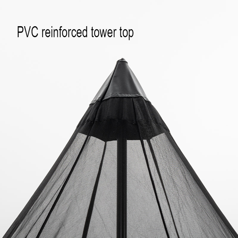 BLACKDOG Extra Large Pyramid Tent 5 To 8 Persons Black White Pyramid Tipi Hexagon Silver Coated Teepee Hexagonal Waterproof Outdoor Camping Hiking Picnic Beach Heavy Duty Original Black Dog