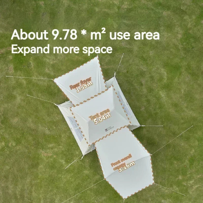 MOBI GARDEN Zero Home Edition 150 (Vinyl) Portable Lightweight 3-4 Persons Quick Automatic Pop Up Tent With Canopy Shelter Waterproof Outdoor Beach Travel