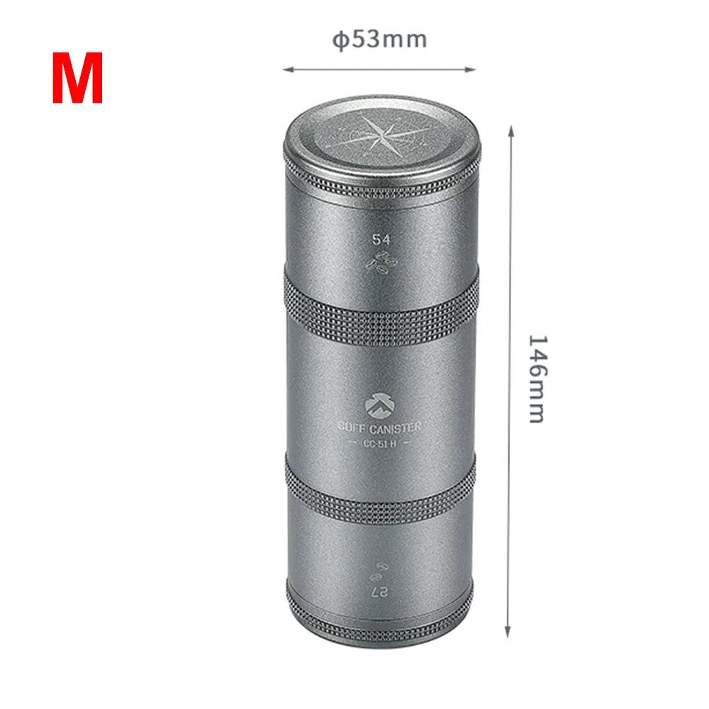 CAMPINGMOON CC-50 CC-51 Coffee Bean Storage Canister Portable Lightweight Multipurpose Moisture Proof Aluminum Alloy Tea Leaves Sealed Jar Container