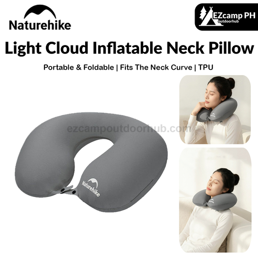 Naturehike Light Cloud Inflatable Neck Pillow Portable U-Shaped Travel Pillow Strong Air Support Soft And Comfortable Sleeping Pillow Outdoor Camping