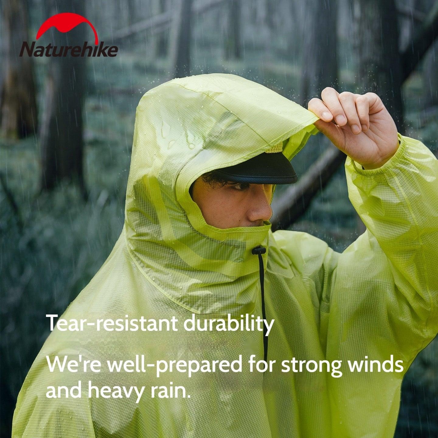 Naturehike Lightweight Poncho Raincoat Portable Foldable Unisex Sleeve Design Waterproof Outdoor Camping Hiking Cycling Travel Mountaineering