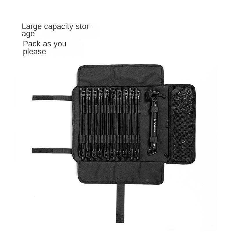 BLACKDOG Camping Equipment Tent Peg Stakes Ground Nails Hammer Tool Storage Bag Case Ground Nail Storage Bag Camping Tent Accessories Bag Ground Nail