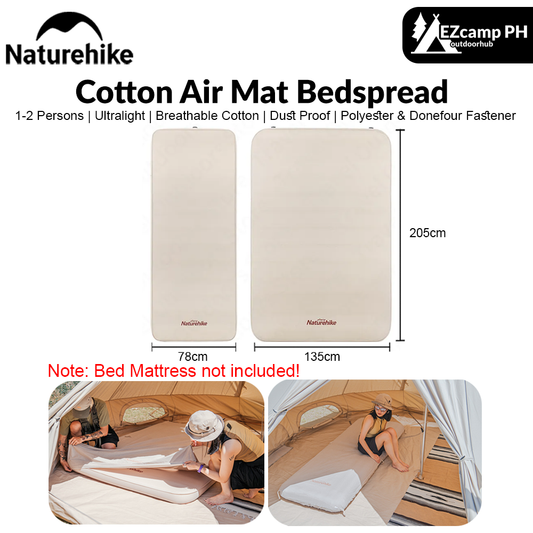 Naturehike Cotton Air Mat Bedspread 1-2 Persons Cotton Moisture-Absorbing Highly Durable Breathable Mattress Dust Cover Air Cushion Pad Bedroom Rest