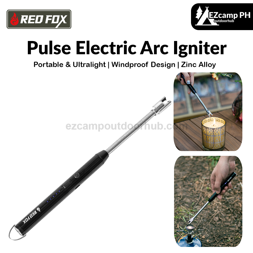 Redfox Pulse Electric Arc Igniter Portable Electronic Lighter Durable Extended Handle USB Rechargeable Windproof Outdoor Camping Kitchenware Cookware