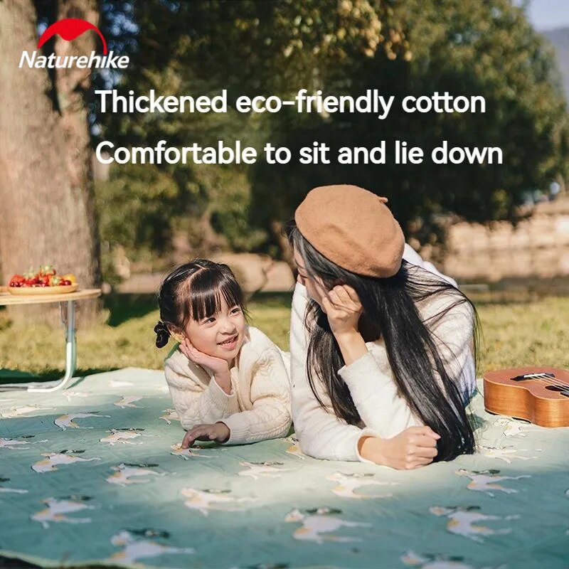 Naturehike HAPPY Series Ultrasonic Picnic Mat Waterproof Moisture Proof 3-10 Persons Cushion Pad Eco-Friendly Cotton Blankets Village 6.0 13 Add-on