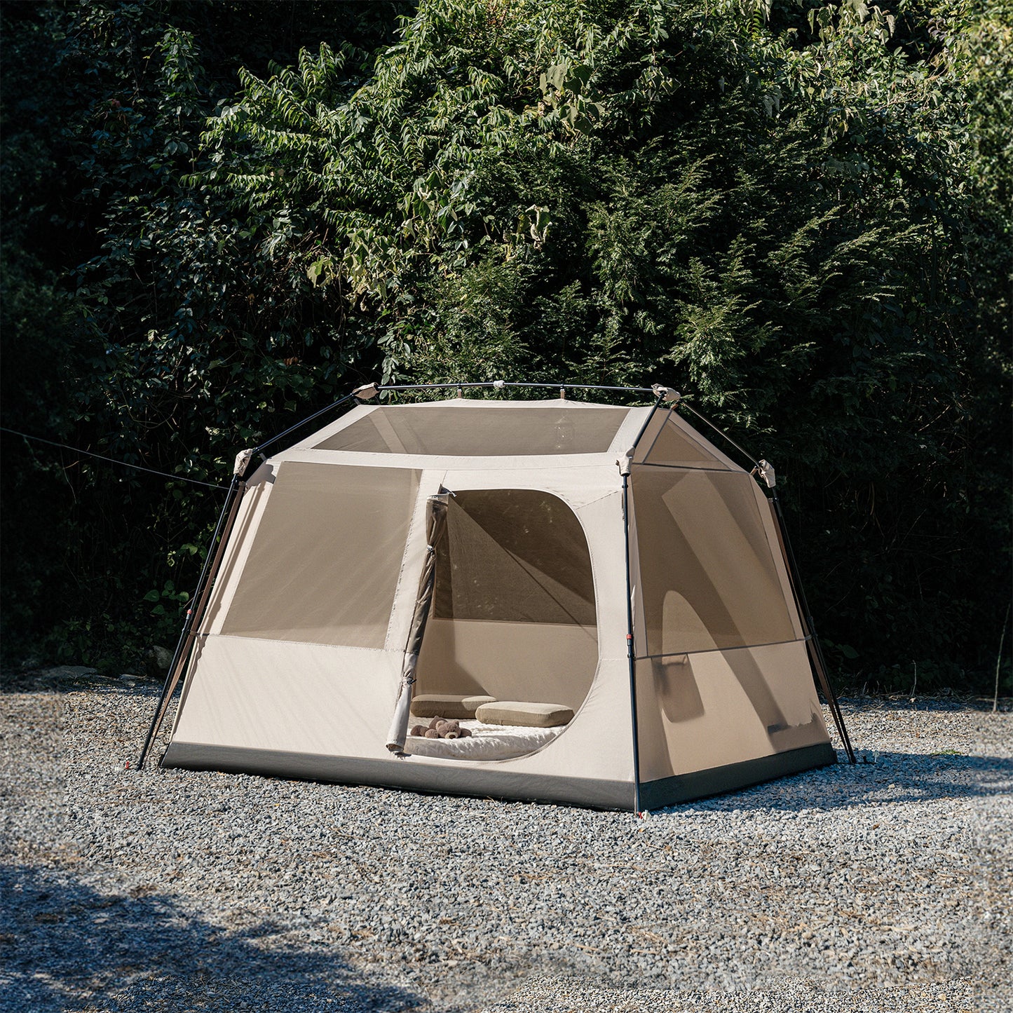 Naturehike VILLAGE 6.0 LITE Automatic Tent Fast Cabin Style Tent 4 Person One-Piece Setup Ridge 2.0 9m² Total Use Space 360° Ventilation VILLAGE 6