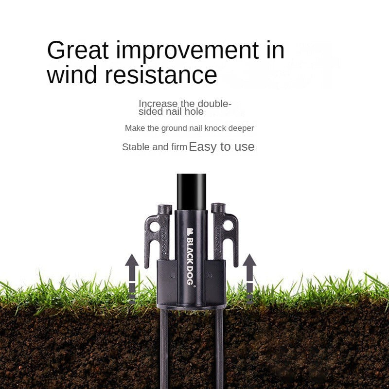 BLACKDOG Pole Retainer Support Bracket Outdoor Portable Ultralight Tent Canopy Awning Rod Retention Fixing Windproof Holder Black Aluminum Alloy