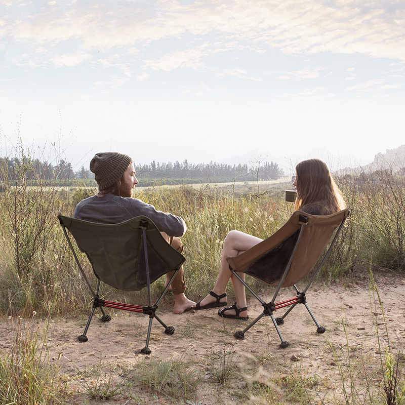 Naturehike YL08 S Size Portable Outdoor Camping Ultralight Folding Moon Chair 878g up to 120kg Max Load Aluminum Alloy 600D Oxford Cloth Hiking Travel