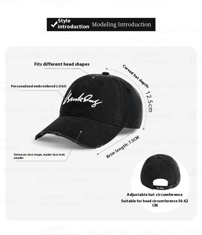 BLACKDOG EDGY Embroidered Baseball Cap Unisex Sun Hat For Men Women Protection Cap Sunshade Leisure Hat Party Outdoor Fishing Travel Hiking Camping