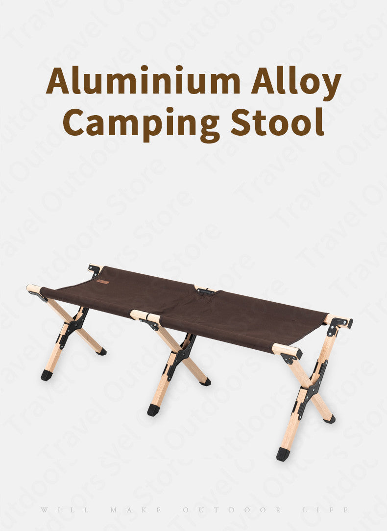 MOBI GARDEN Aluminum Alloy Camping Stool 2 Persons Folding Chair Cross Structure Design Load Bearing 160kg 600D Oxford Cloth Picnic Fishing Chair