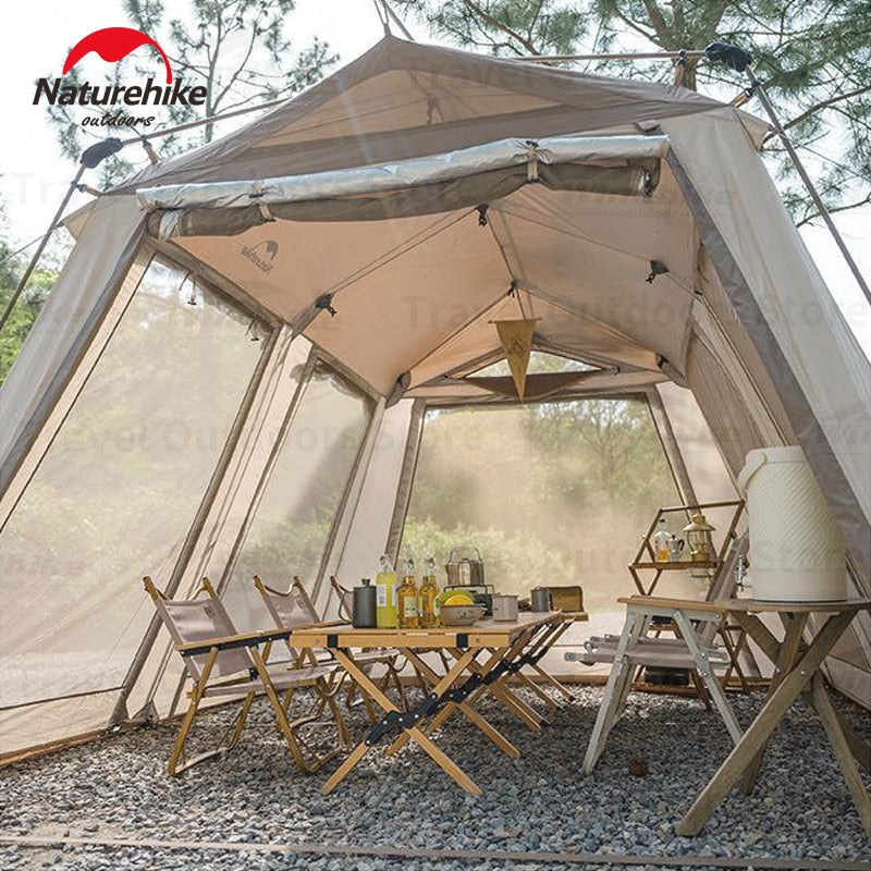Naturehike VILLAGE 13 Series Cabin Style 1 Bedroom 1 Living Room Version Automatic Fast Opening Camping Breathable Outdoor Waterproof Tent 4 Person