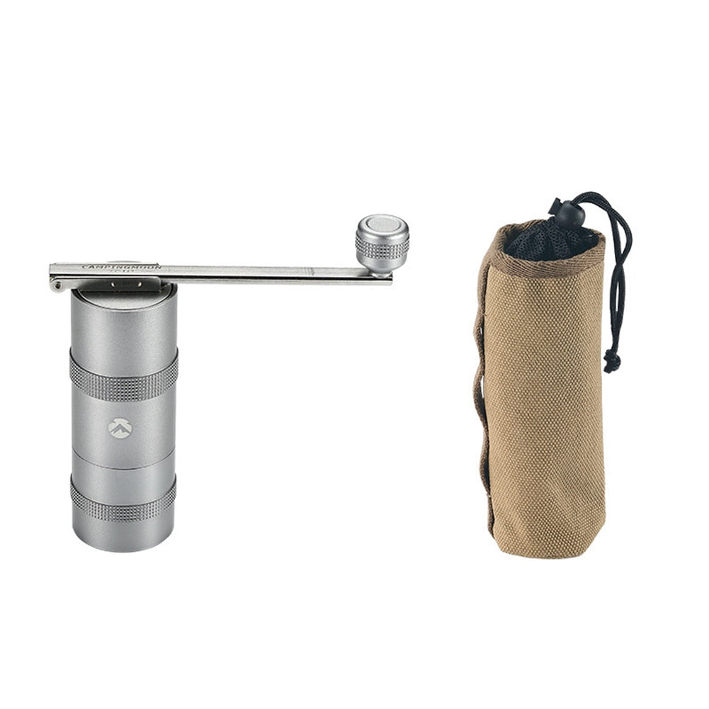 CAMPINGMOON CC-115/152 Manual Coffee Grinder Portable Premium Coffee Bean Mill Stainless Steel Camping Outdoor Hand Crank Coffee Grounds Maker Grinding Equipment Camping Moon Small Medium