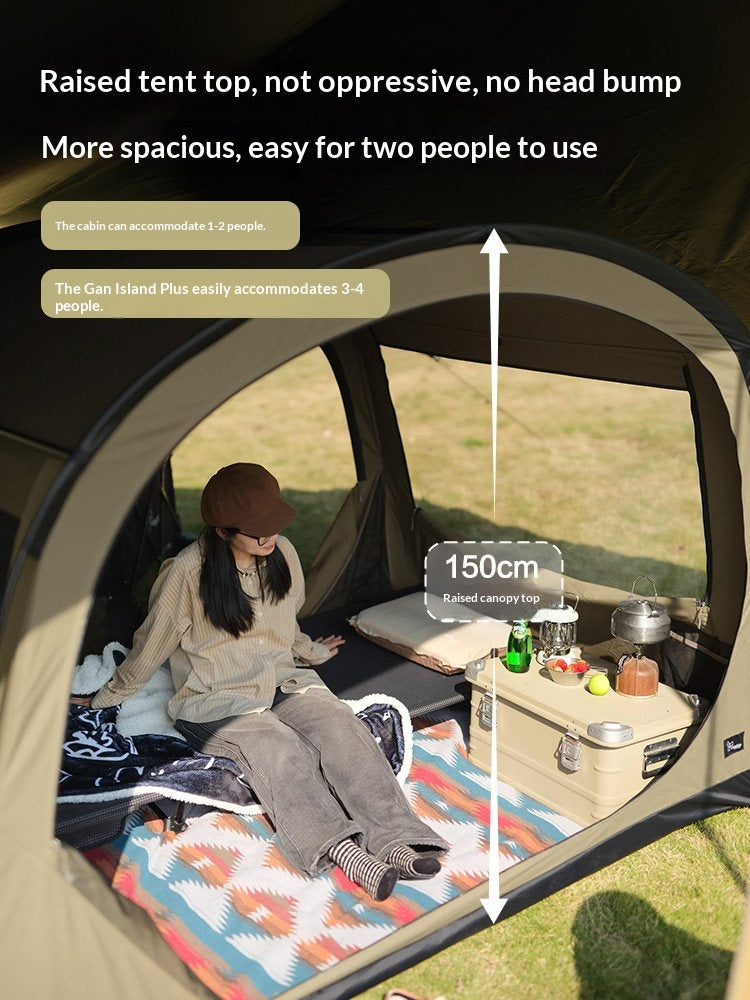 Vidalido THOUSAND ISLANDS Self Standing Tent for 2-3 Persons Bedroom Inner Add-on or Stand-Alone Outdoor Camping Tent Waterproof Breathable TC Cotton