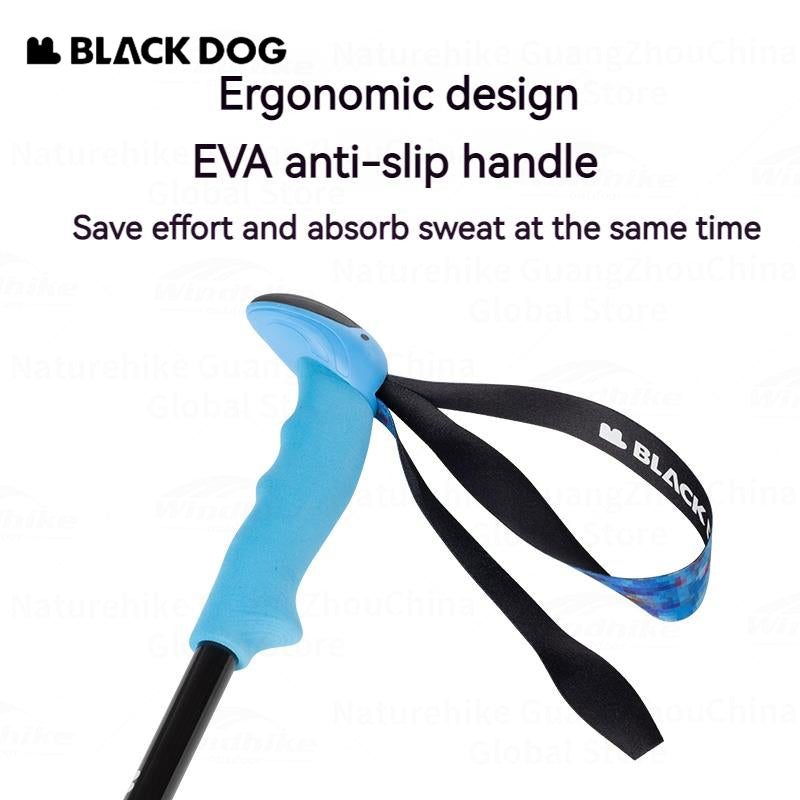 BLACKDOG by Naturehike Trekking Poles for Kids Aluminum Alloy 65-105cm Telescopic 194g Ultralight Walking Trek Stick Rod for Climbing Hiking Children Outdoor Camping Girl Boy Black Dog Nature Hike