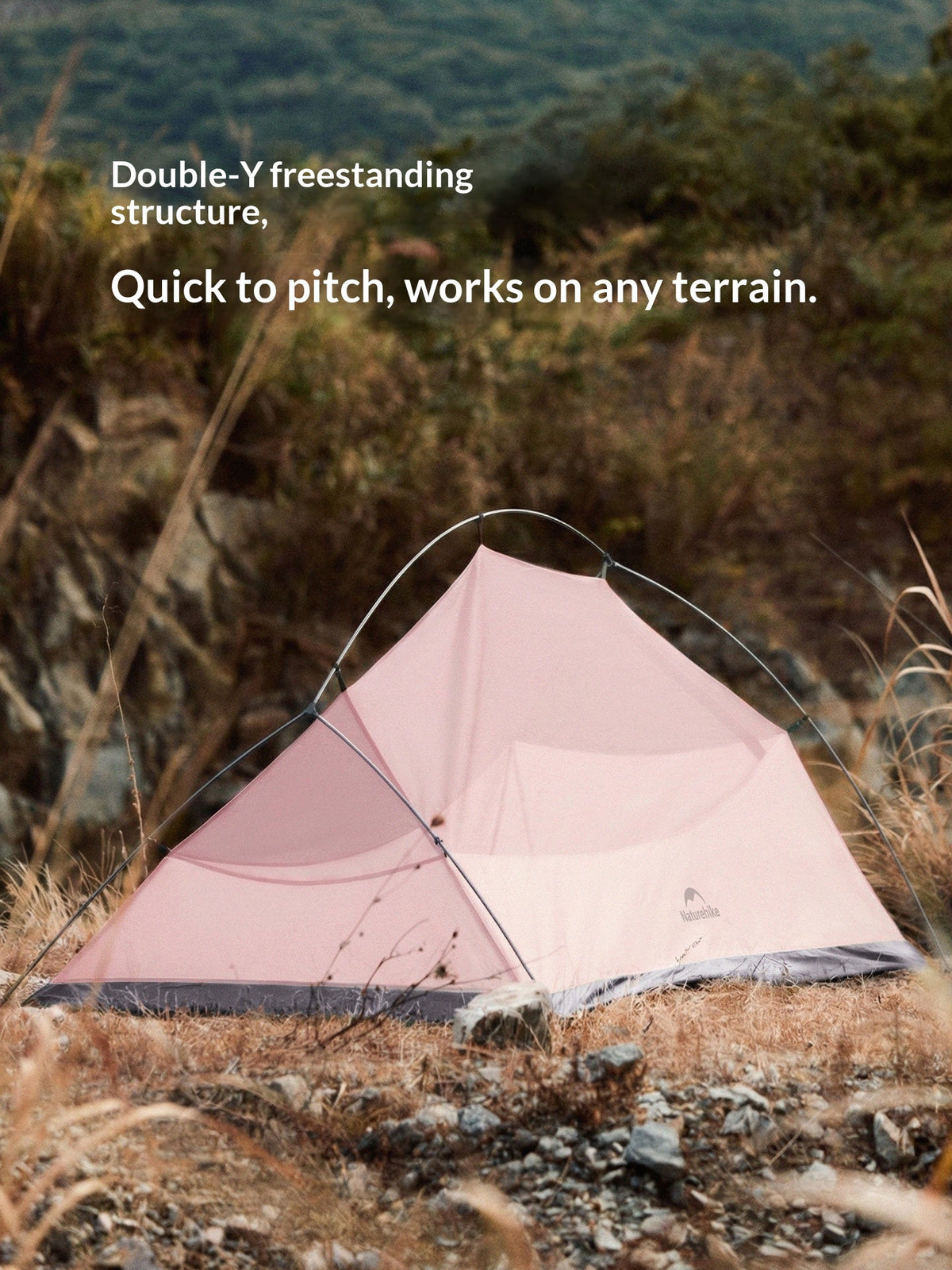 Naturehike CLOUD UP BASE Pink Version 1-2 Person Women's Ultralight Portable Hiking Tent