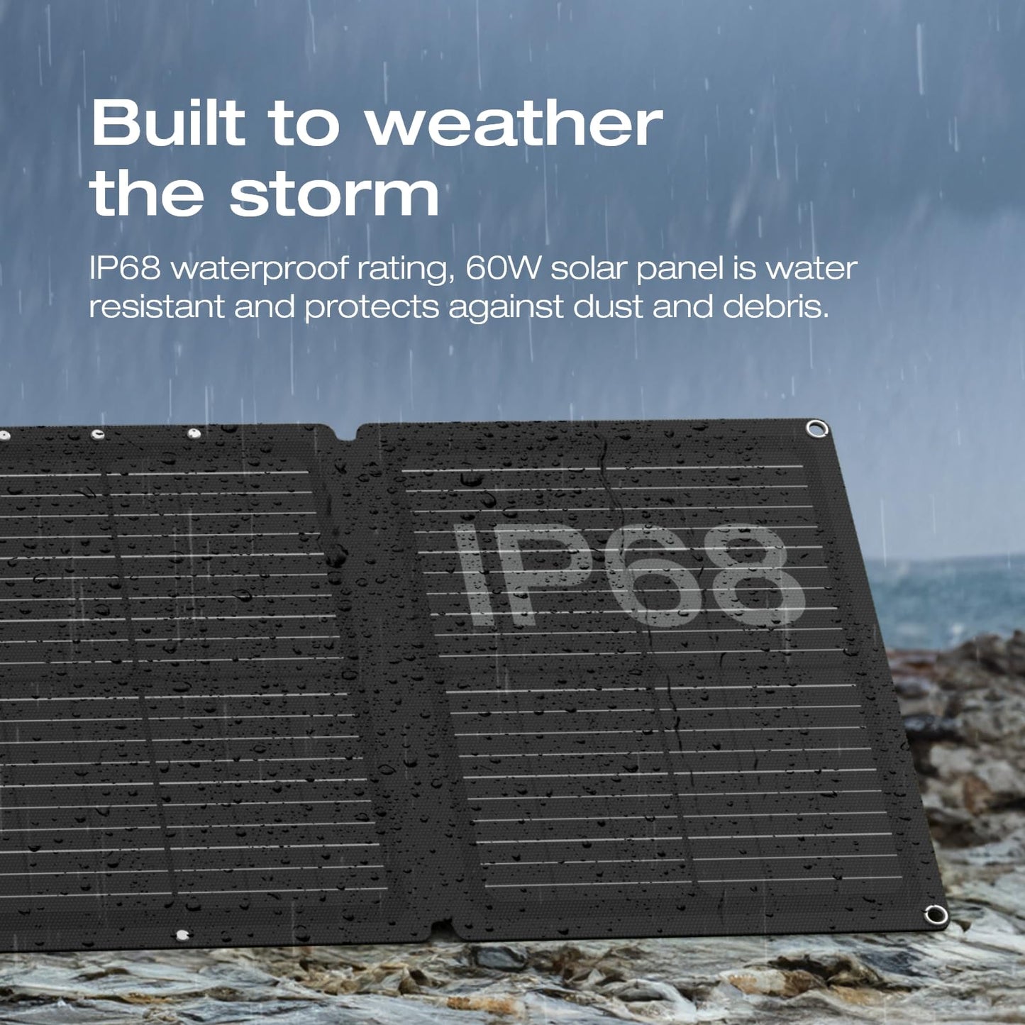 Ecoflow Foldable Solar Panel 60W Rated Power Flexible With High Efficiency Solar Modules IP68 Waterproofing Off-Grid Solar Panel Kits PV Charging Power Kits