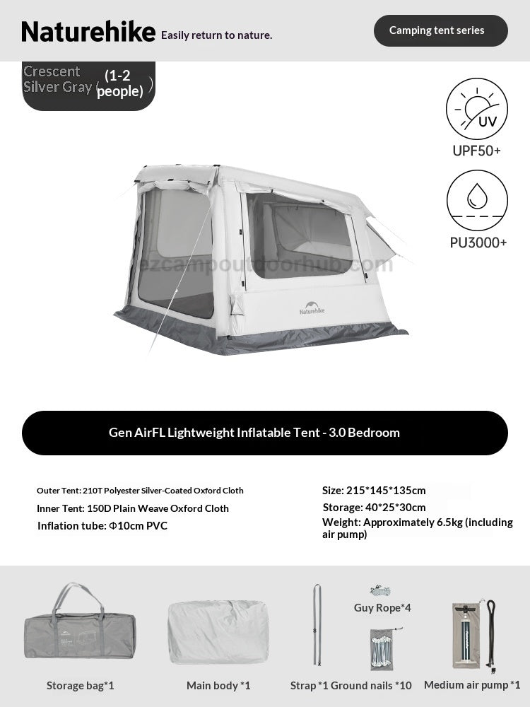 Naturehike 2026 AIR FL 13.0 / 6 0 / 3.0 Modular Tent Portable 6-8 Persons Air Inflatable Camping Tent Multiple Setups TPU Panoramic Sunroof Outdoor