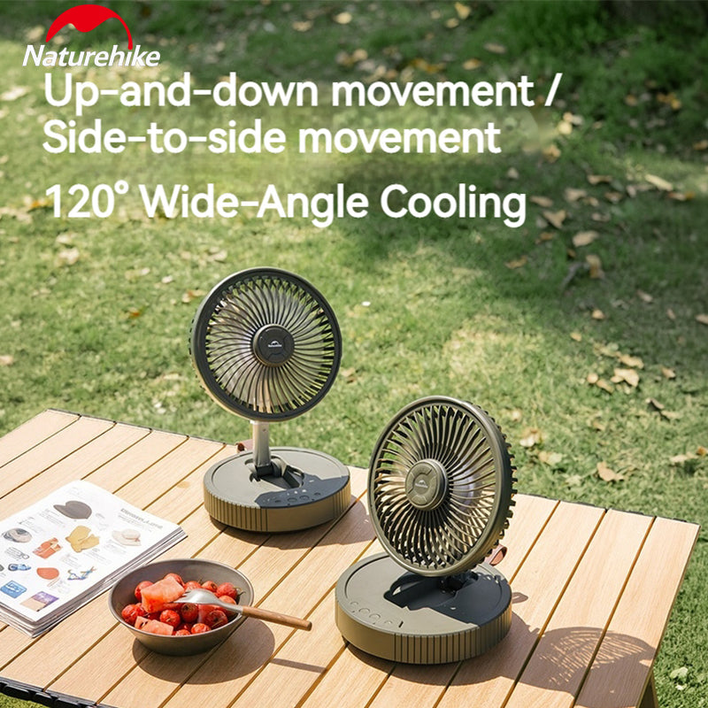 Naturehike Z Portable Camping Fan Rechargeable LED Light Hanging Desktop Outdoor Tent Fan