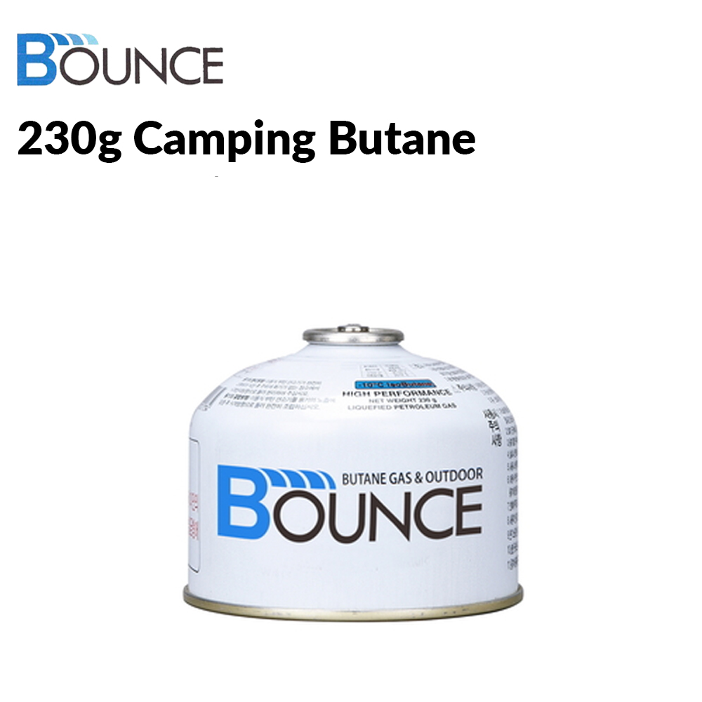 BOUNCE Camping Butane Gas Screw Type Valve 110G 230G 450G Isobutane Fuel Canister Can for Camp Portable Cooking Stove Torch Burner Lamp Lantern Light Original ISO Butane Propane Outdoor Portable