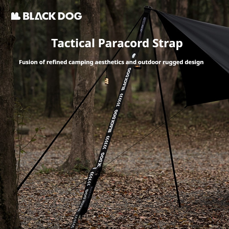 BLACKDOG Tactical Paracord Strap Portable Lightweight Foldable Multi-functional Adjustable Wind Rope Tensioners Lanyards Outdoor Camping Tent Canopy Accessories