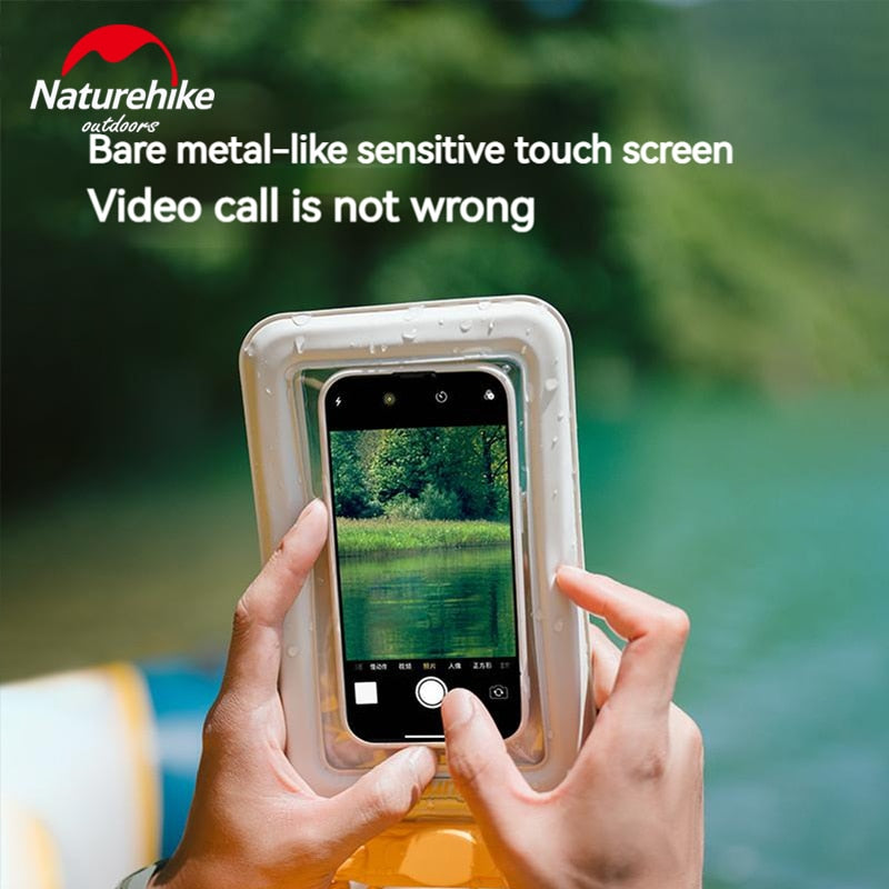 Naturehike Aqua Sealed Waterproof Smartphone Bag 50m Deep Touch Screen Hanging Neck Buoyancy Storage Dry Bag Cellphone Case Cover PVC Film Protective
